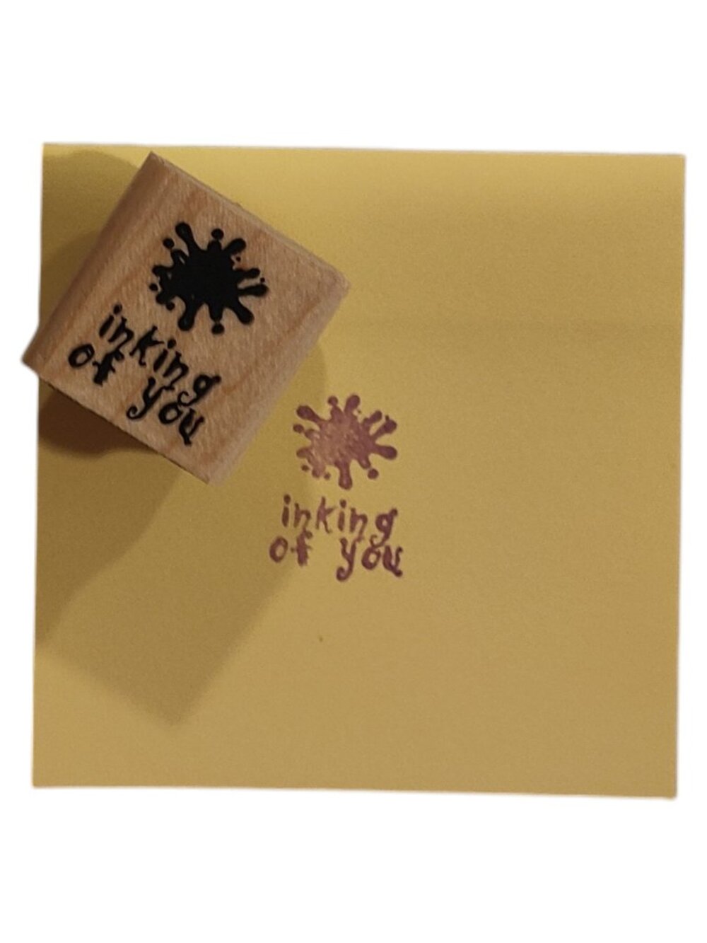 Stampin' Up! "Inking of You" ink splot Design Wood Mounted Rubber Stamp